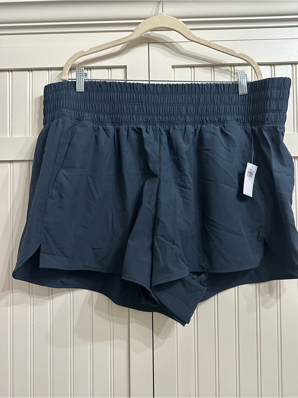 Old Navy Dark Blue Smocked Waist Extra High Rise Athletic Shorts Size 2X